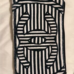 Black and White Striped Clutch